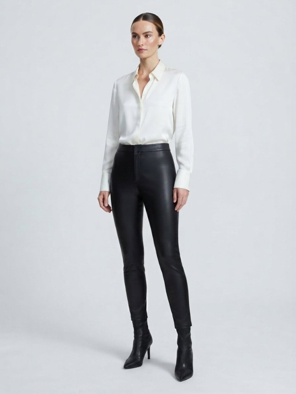 Curve Appeal Faux Leather Skinny Pants Black Size 12 NWT